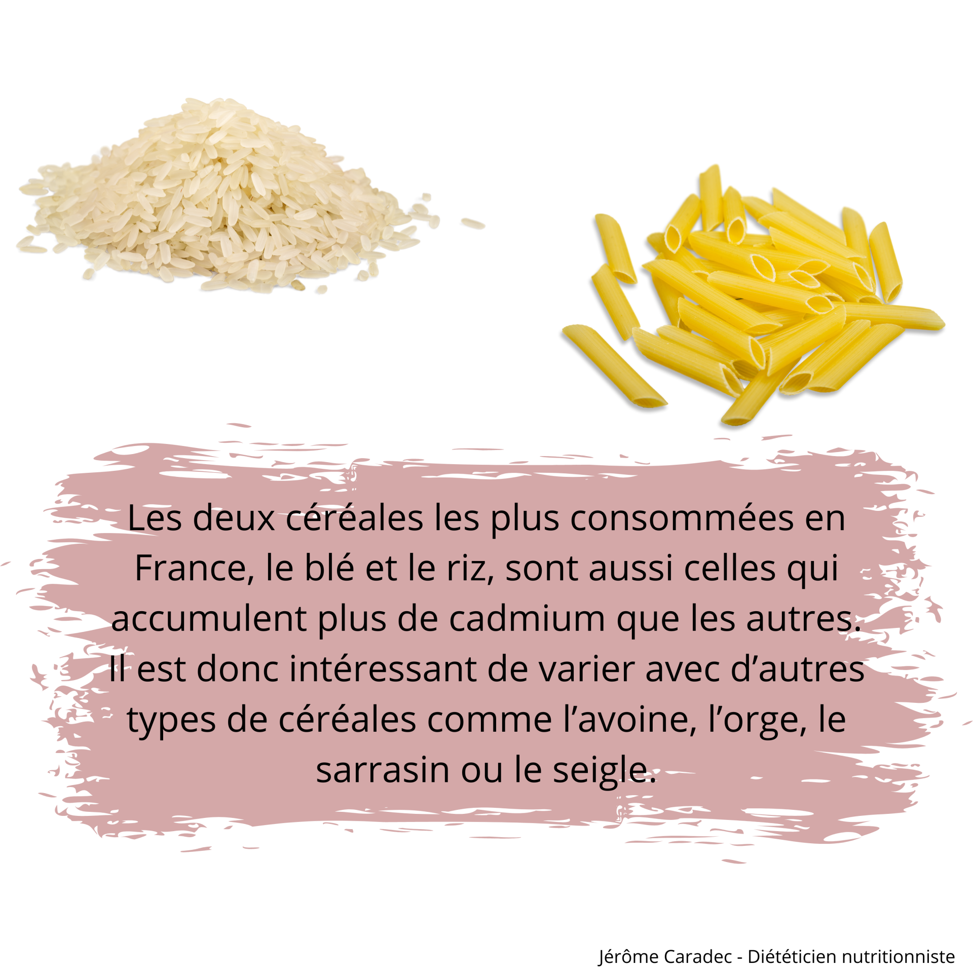 Le blé et le riz contaminés par le cadmium par Jérôme Caradec - Diététicien nutritionniste