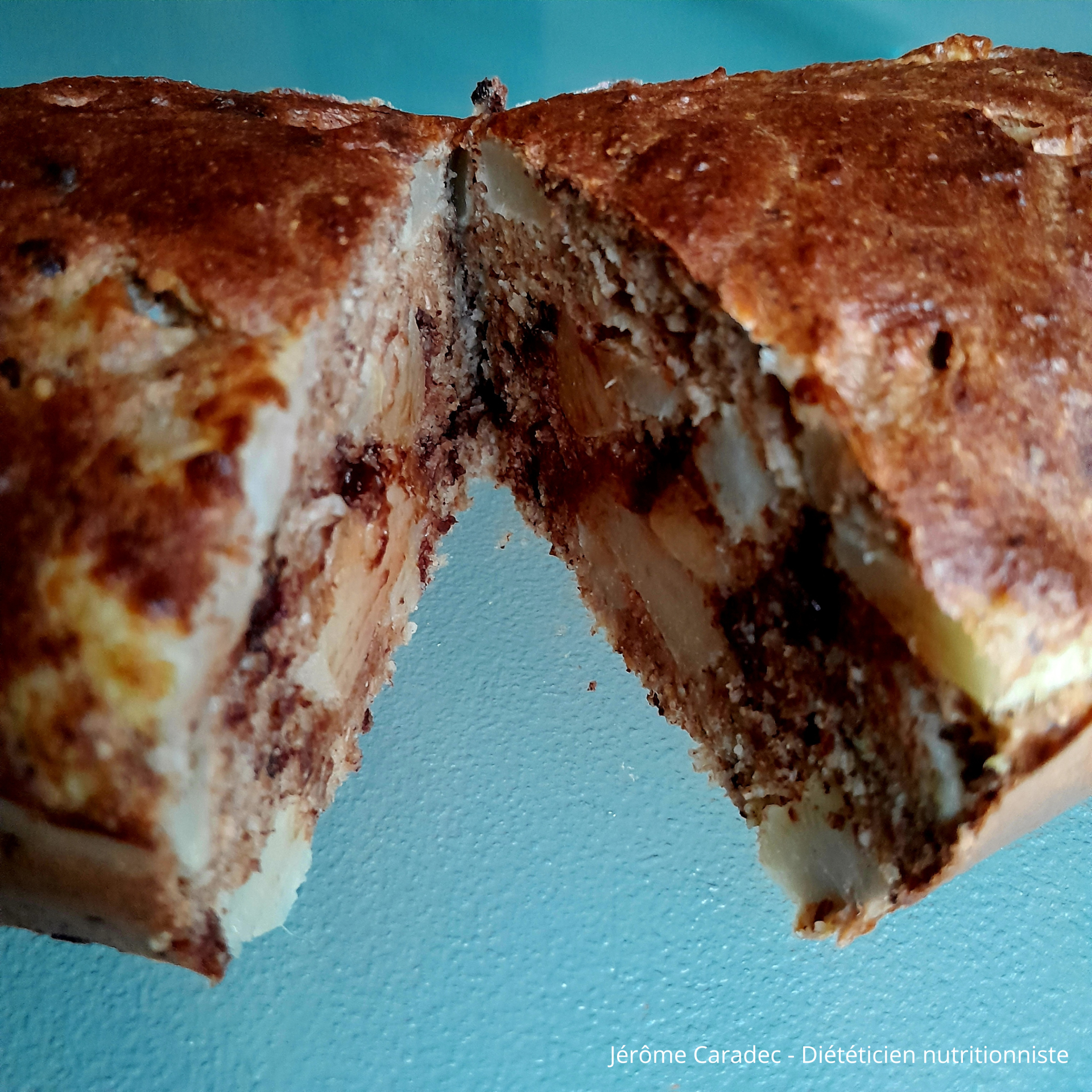 Photo du cake poire chocolat amande de Jérôme Caradec