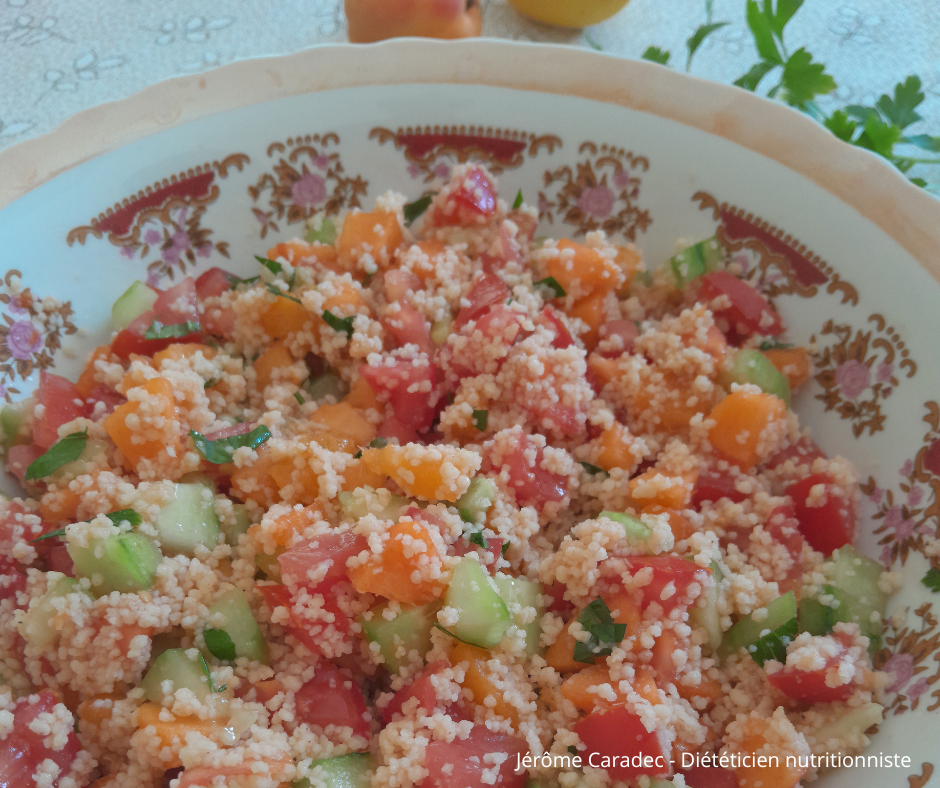 Photo / Salade tomates concombre façon taboulé par Jérôme Caradec - Diététicien nutritionniste