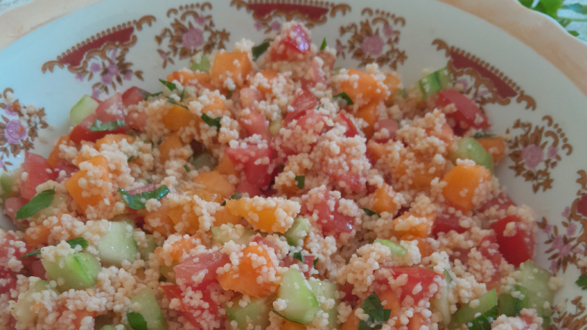 Salade tomates concombre façon taboulé