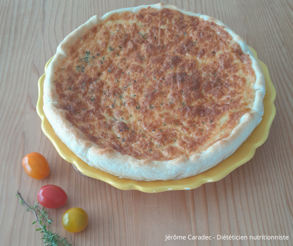 Photo tarte feuilletée tomates cerises mozzarella par Jérôme Caradec - Diététicien nutritionniste