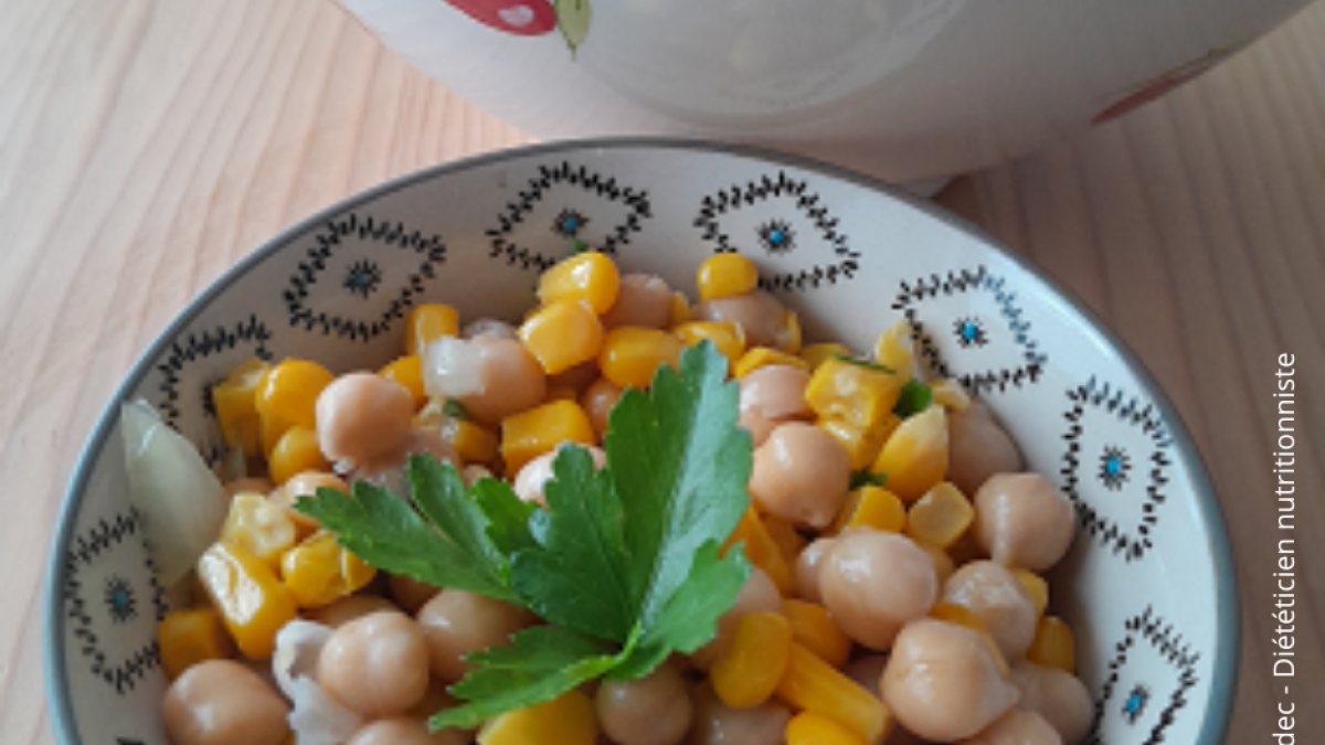 Salade de pois chiches et maïs