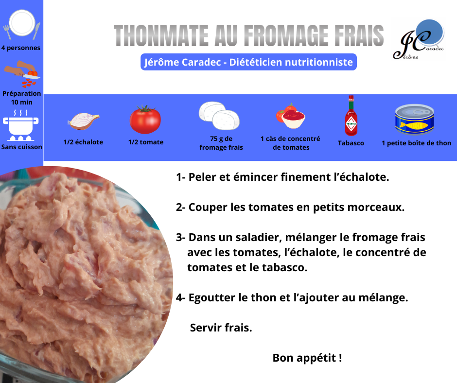 Thonmate au fromage frais par jerome caradec dieteticien